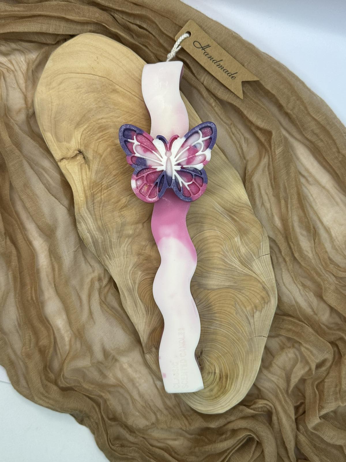 Πασχαλινή Λαμπάδα Ροζ Πεταλούδα