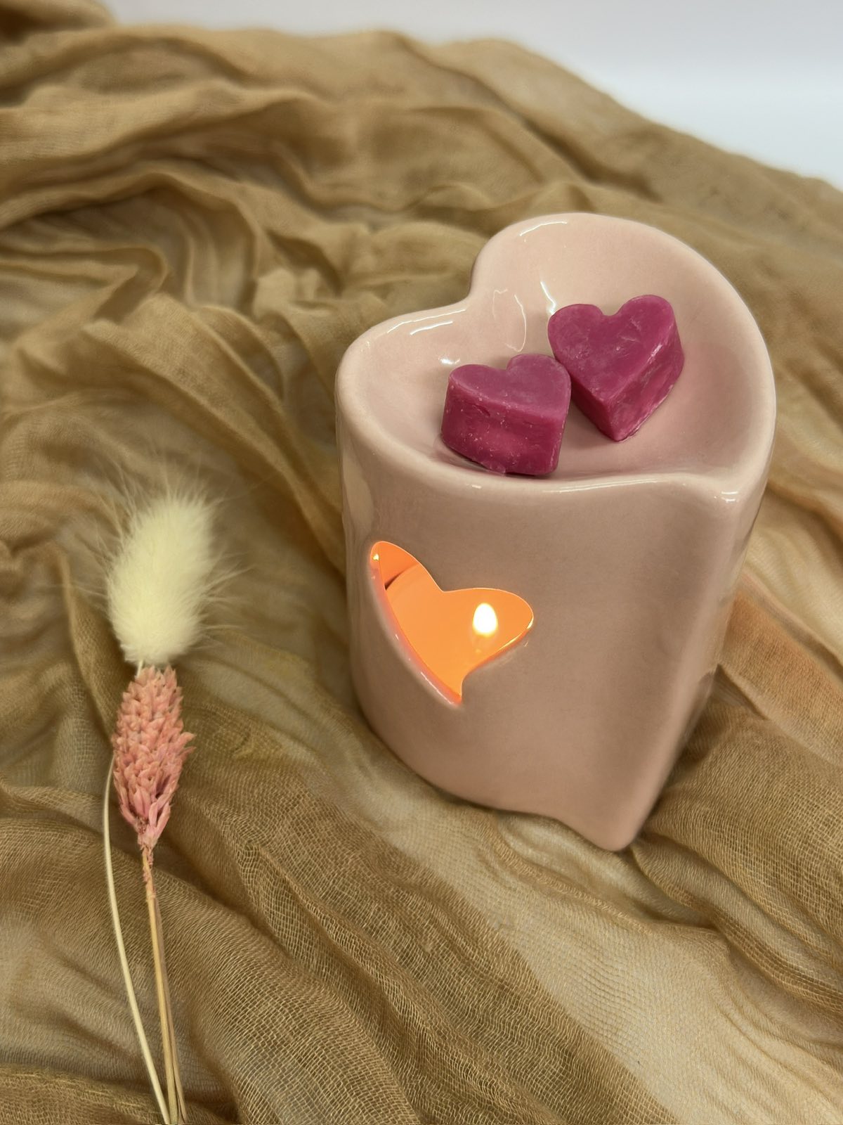 Κεραμικός Αρωματιστής Ροζ Καρδιά