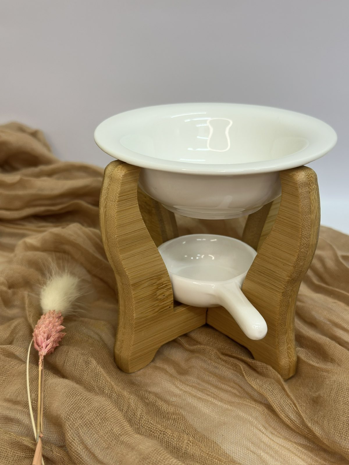 Κεραμικός Αρωματιστής με Ξύλινη Βάση